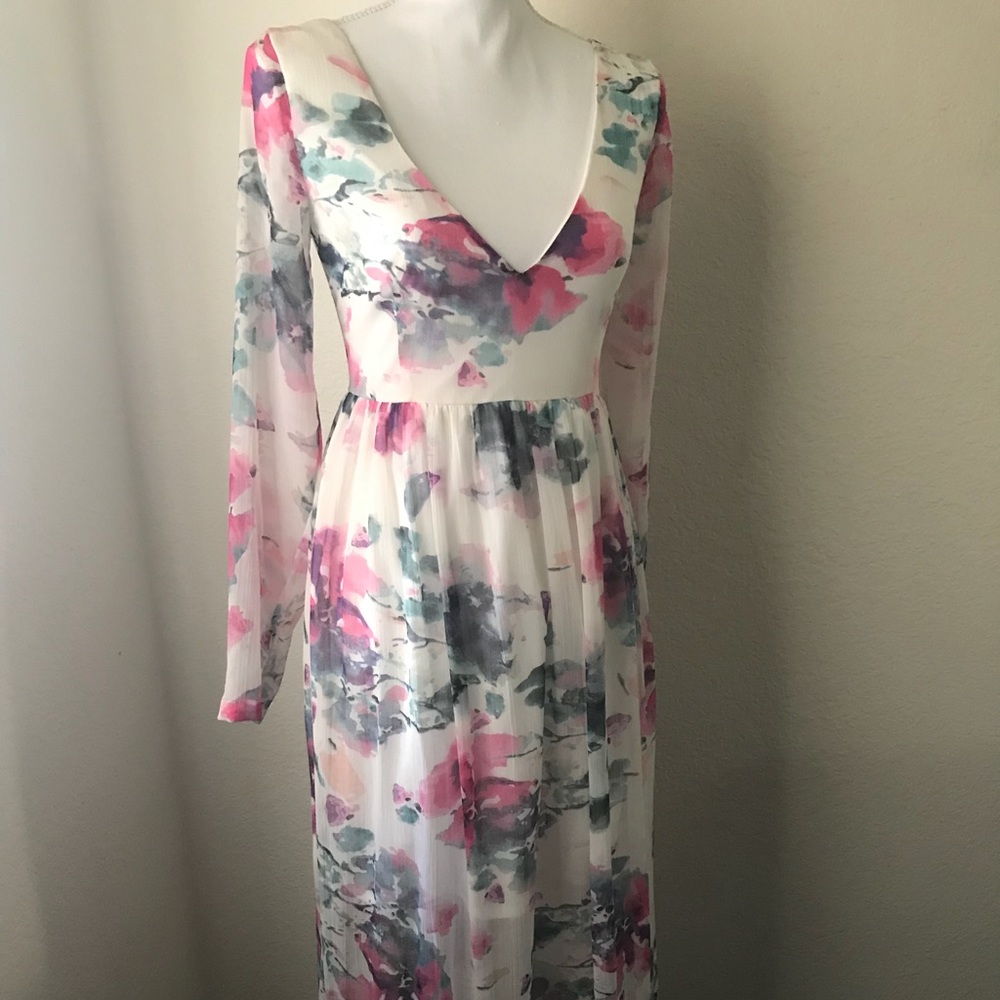 Zara floral maxi dress